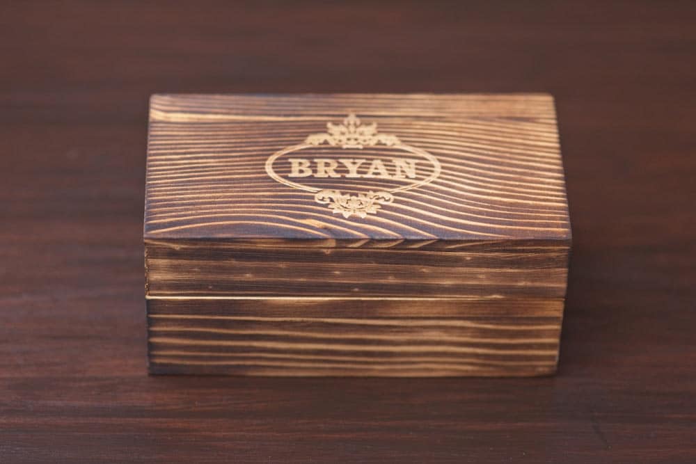 wood box for cuff links